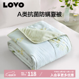 LOVO罗莱生活 A类 抗菌防螨纤维被夏被子空调被 2.4斤 200*230cm 蓝色