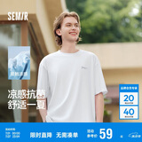 森马（Semir）[凉感抗菌吸湿速干]遮热短袖T恤男t25春夏新款印花109925100102