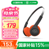 JLab Rewind 2 复古头戴式耳机 时尚数码穿搭轻便小巧高颜值高音质音乐无线蓝牙耳机 蓝牙5.4 黑色