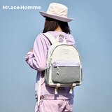 Mr.ace Homme高颜值旅行背包女高中生上课双肩包男大学生书包笔记本电脑包12寸