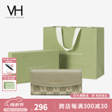 VANESSA HOGAN  VH女包PVC长款钱包小众多功能钱夹复古手拿包520礼物送女友 绿色