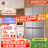 LG664升对开双门电冰箱风冷无霜低噪节能变频 智能电脑控温分类保鲜 大容量冷藏冷冻超薄家用防串味 【2024款御冰系列】银系S674MPY11D