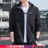 耐克（NIKE）外套男上衣 25春夏季新款运动服休闲透气跑步快干防风衣梭织夹克 CZ9071-010/连帽/晒图退10 S (165/84A）