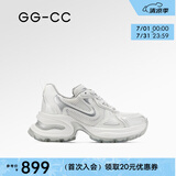GG-CC【明星同款】月落星河银色厚底老爹鞋女2023秋季新款G23X4317 银渐白 38