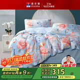 富安娜家纺床上四件套纯棉100%全棉床单被套印花套件单双人1.5米床适用家居馆