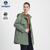 纳维凯尔意大利小帆船女士中装风衣干练工装外套2331543506 常春藤绿 M 