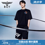 BOY LONDON【范丞丞同款】潮牌男女同款春夏涂鸦朋克运动短裤N13901 黑色 XL