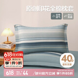 博洋家纺纯棉枕套全棉枕芯套枕头套对枕套生活小调一对装48*74cm