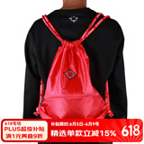 准者篮球包双肩运动背包    网眼束口球袋足球兜镂空抽绳大容量 红色
