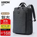 乐上（LEXON）休闲双肩包男14/15.6英寸笔记本电脑包通勤旅行包轻便书包绿色