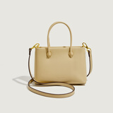 芬歌洛尔女包2025新款感女士手提包包质感皮质单肩斜挎包烫金印logo 香草黄