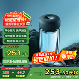 雷德夫（LEIDFOR）G6同心系列 曲线款 双层玻璃杯茶杯 幻影黑 380ml