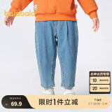 巴拉巴拉童装男童裤子简约日常儿童秋装小童宝宝长裤潮 牛仔浅蓝88101 105cm