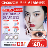 博士伦美瞳 彩色隐形眼镜日抛 大小直径男女近视隐形眼镜 蕾丝炫眸美瞳日抛10片迷紫 双色紫600度