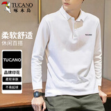 啄木鸟（TUCANO）长袖T恤男春秋季潮流百搭翻领polo打底衫舒适透气休闲上衣服男装