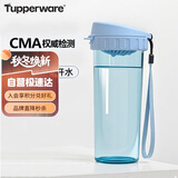 特百惠（Tupperware）茶韵500ML塑料杯男女士学生夏季运动水杯子户外便携大容量 冰水蓝