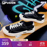 FILA FUSION斐乐男鞋POP帆布鞋潮牌男子潮流板鞋街拍运动休闲鞋男 黑-BK 41