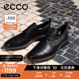 爱步（ECCO）皮鞋男 男士皮鞋夏季休闲皮鞋透气软底商务德比鞋 适动混合836404 黑色83640401001 39