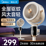美的（Midea）电风扇空气循环扇暴风驱蚊落地扇家用大风力轻音净化扇 暖灰【驱蚊款】双重抗菌+智能语音+10米送风