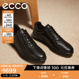 爱步（ECCO）商务休闲鞋 男士休闲皮鞋男鞋牛皮休闲运动鞋子正装鞋 雅仕207124 黑色20712401001 45