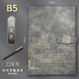勤得利 中国潮故宫文创笔记本子商务办公会议记录本厚记事本礼盒套装伴手礼公司礼品礼物定制可印logo B5烟灰色