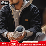 马登工装底特律猎装夹克男美式复古J001巴恩风翻领谷仓外套秋季新款 黑色 【男士休闲外套/高级感痞帅】 XL