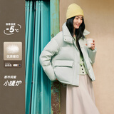 雪中飞2025秋新款女士短款直筒立领多彩羽绒服保暖外套百搭舒适 