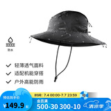 迪卡侬渔夫帽登山防晒夏季户外徒步遮阳帽防紫外线男女黑灰色M-2648466