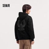 森马（Semir）梅花系列卫衣男运动风情侣装冬季印花连帽上衣宽松潮101724116220