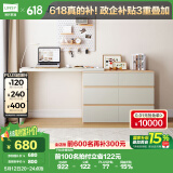林氏家居现代简约化妆桌梳妆台斗柜一体卧室小户型多用柜 桌+六斗柜OV3C