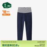 松山棉店【自由穿小暖羊儿童打底裤】保暖裤秋裤加绒男童女童冬中大童裤子 高腰单裤-深蓝条纹 90 cm
