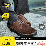 马丁（DR.MARTENS）Zavala Lo春舒适百搭轻量翻毛皮棕色薄底皮鞋单鞋 深棕色 41