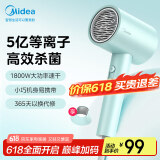 美的（Midea）5亿等离子护发电吹风 杀菌除螨吹风筒 家电国家补贴 1800W大功率吹风机FJ308 节日/生日礼物推荐