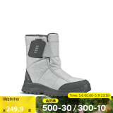 迪卡侬（DECATHLON）雪地鞋男女户外防水徒步东北雪地靴加厚保暖棉鞋SH100 女款 灰色（拍大一码） 39