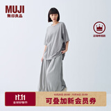 无印良品（MUJI） IDEE 女式平纹灯笼裤裤子女款夏季款女装纯棉 25年长裤 GA54CC5S 烟熏绿色 L （165/72A）