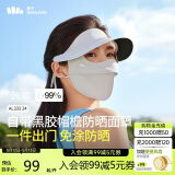 蕉下（beneunder）脸基尼女帽檐全脸防晒面罩防晒口罩防紫外线蓝烟灰