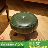 家逸实木小凳子家用换鞋凳客厅沙发小板凳办公室脚凳矮凳坐墩软包