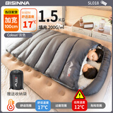 北山狼  户外睡袋成人冬季保暖加大加宽信封式棉睡袋露营单人加厚通用款 1.5kg灰色【12°C-17℃】