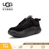 UGG春季新款系带厚底圆头老爹休闲鞋1166011BLK|黑色39