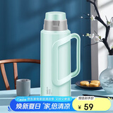SIMELO施美乐明月保温壶玻璃内胆热水壶学生宿舍传统热水瓶2L抹茶绿
