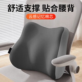 柚琳办公室腰靠腰部靠垫椅子靠背座椅护腰汽车支撑腰枕靠枕久坐神器 腰部靠垫【双灰拼接】 39cm*34cm 含枕芯