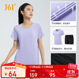 361°跑步运动套装女士夏季衣服新款休闲短袖短裤两件套662414001H-4
