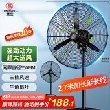 华生（Wahson）工业风扇电风扇强力超大落地扇大风力工厂车间工业扇商用风扇交流定频工业电风扇牛角扇FL-50加强