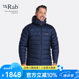 Rab 【断货王】男款800篷欧洲鹅绒羽绒服连帽保暖透气523g QDN-85 藏蓝色 M