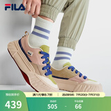 斐乐（FILA）官方FOSSO女鞋复古帆布鞋面包休闲鞋川行鞋小白鞋 烟玫瑰/砂色-OB 36.5