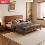 韵存家居 床 实木床1.8米双人床北欧简约主卧婚床大床白蜡木卧室家具 1800*2000【标准版-常规排骨架】 实木床+A05弹簧床垫