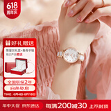 劳士顿（ROSDN）花语系列手表女陶瓷带日历防水女士手表十大品牌生日礼物送女友