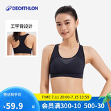 迪卡侬运动内衣女中强度瑜伽外穿透气Y字背文胸-5206604
