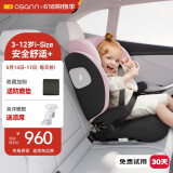 欧颂（Osann）德国大儿童安全座椅汽车用3-12岁以上车载i-Size增高坐垫简易 MAX+【极光粉】