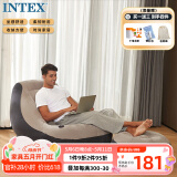 INTEX 68564充气沙发含脚蹬懒人休闲沙发充气沙发阳台午休椅N